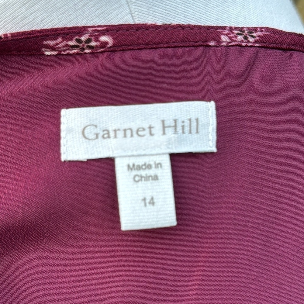 Garnet Hill Bohemian Pocket Midi, Pocket Silky Lined Dress, size 14 - Picture 5 of 7